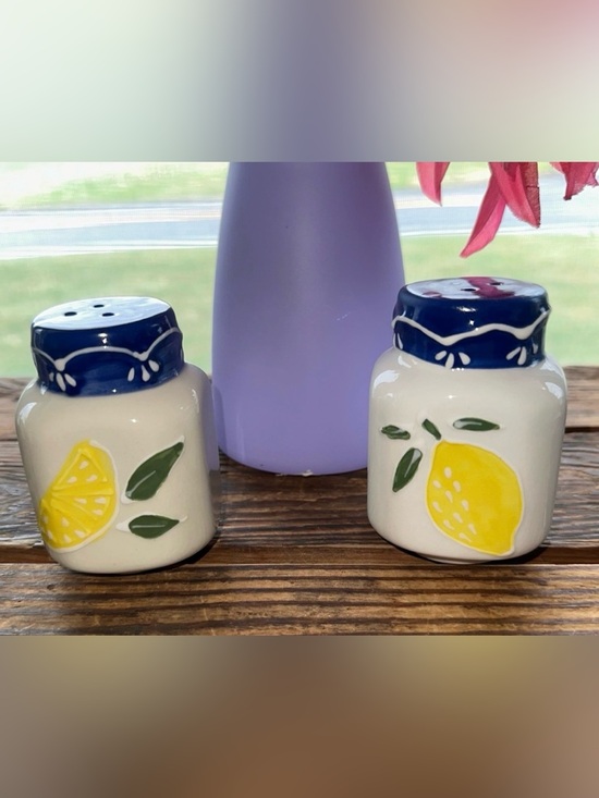 Source Unknown Other - Lemon Design Salt and Pepper Shakers ~ New